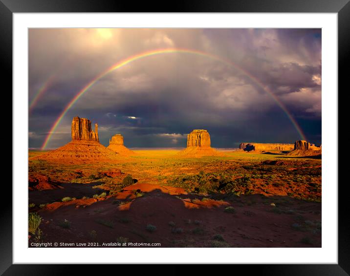 Monumental Rainbow Framed Mounted Print by Steven Love