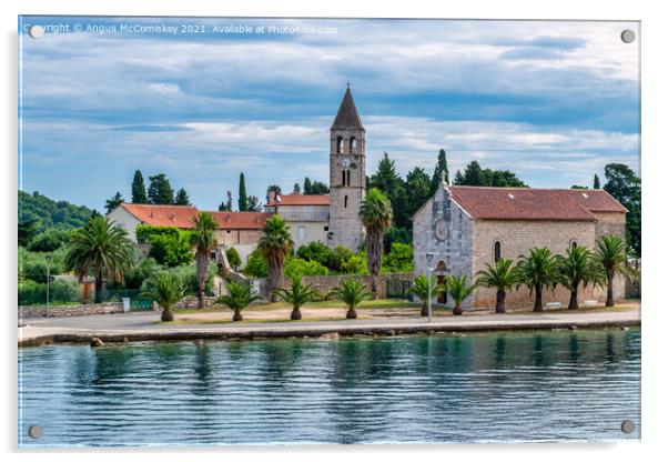 St Jerome's Church and Monastery, Vis, Croatia Acrylic by Angus McComiskey