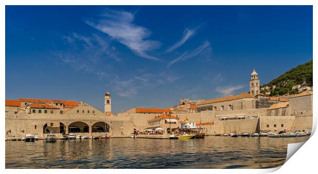 Dubrovnik old town port  Print by Naylor's Photography