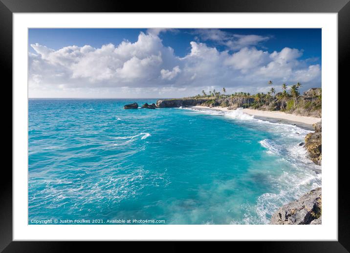 Harrismith Beach, Barbados Framed Mounted Print by Justin Foulkes