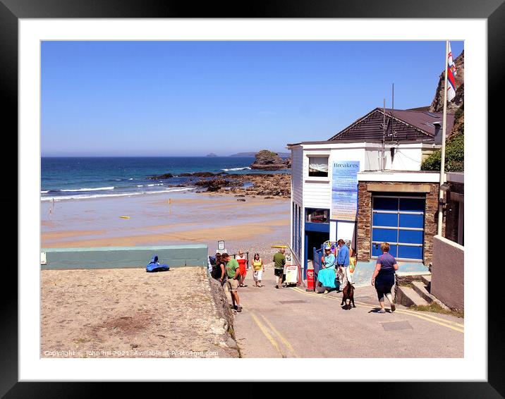 Slipway at St. Agnes in Cornwall, UK. Framed Mounted Print by john hill