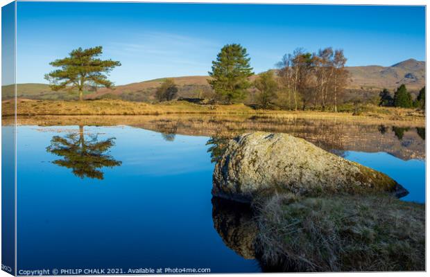 Kelly hall tarn sunrise 530 Canvas Print by PHILIP CHALK