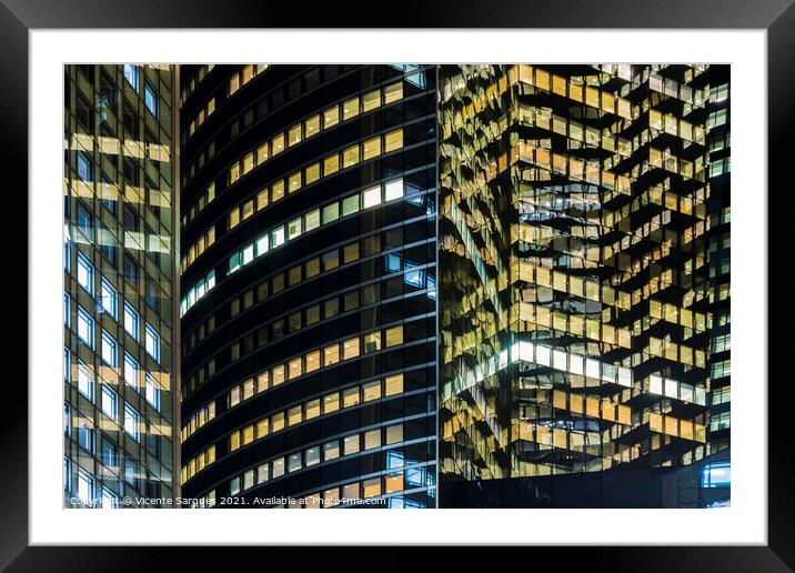 Windows of business buildings Framed Mounted Print by Vicente Sargues