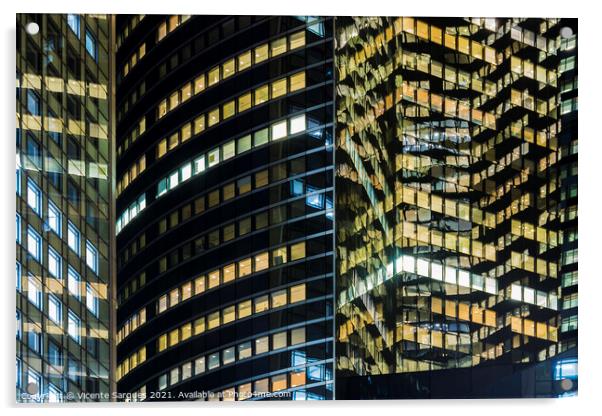 Windows of business buildings Acrylic by Vicente Sargues