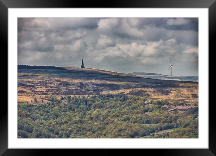 Stoodley Pike from Mount Tabor - Halifax Framed Mounted Print by Glen Allen