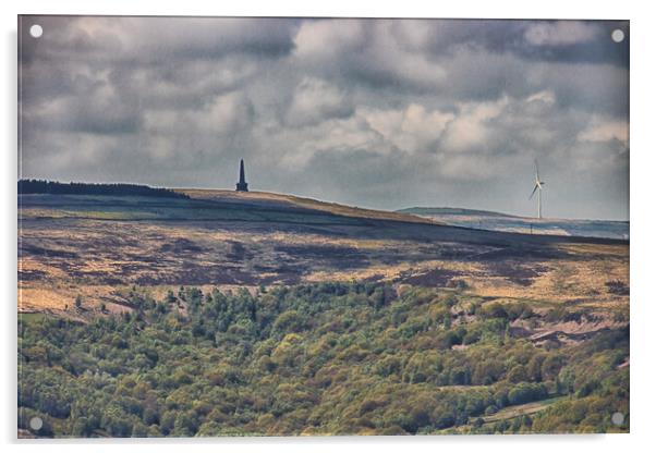 Stoodley Pike from Mount Tabor - Halifax Acrylic by Glen Allen
