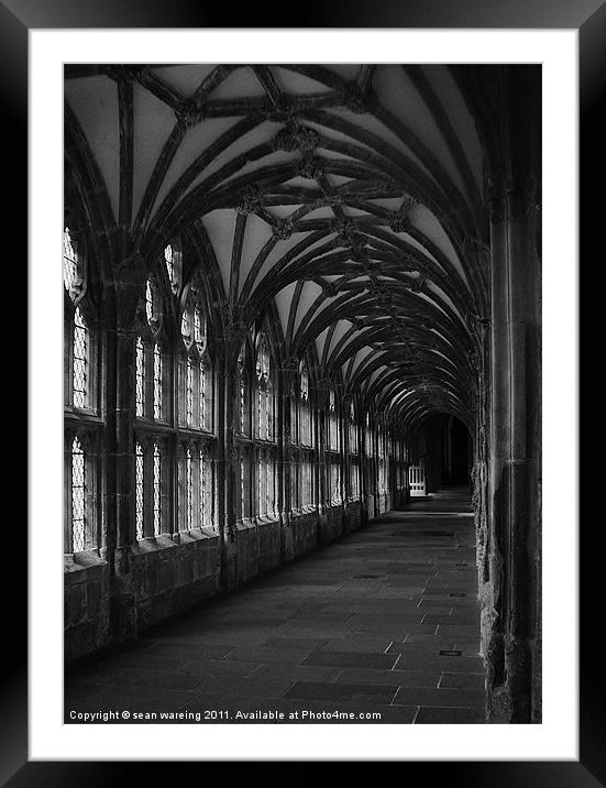 Wells cathedral cloisters Framed Mounted Print by Sean Wareing