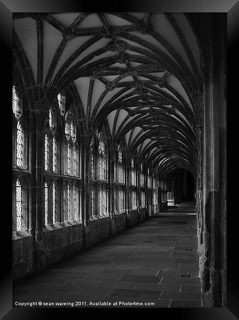 Wells cathedral cloisters Framed Print by Sean Wareing