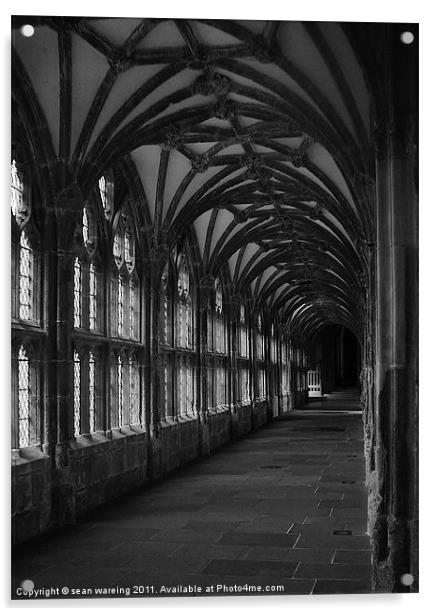 Wells cathedral cloisters Acrylic by Sean Wareing