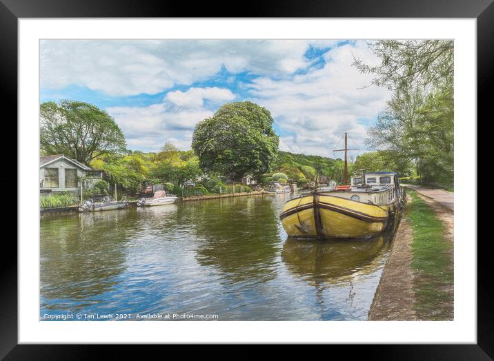 The Thames Path at Henley Framed Mounted Print by Ian Lewis