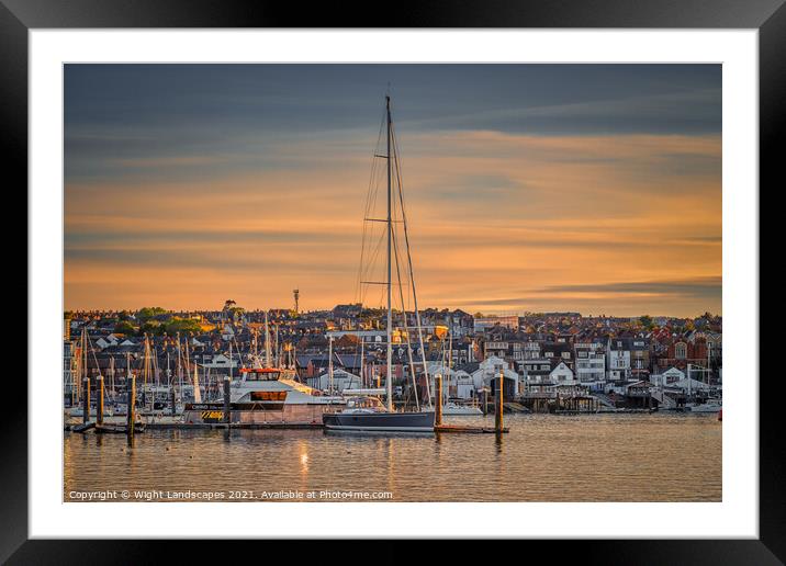 An Evening In Cowes Framed Mounted Print by Wight Landscapes