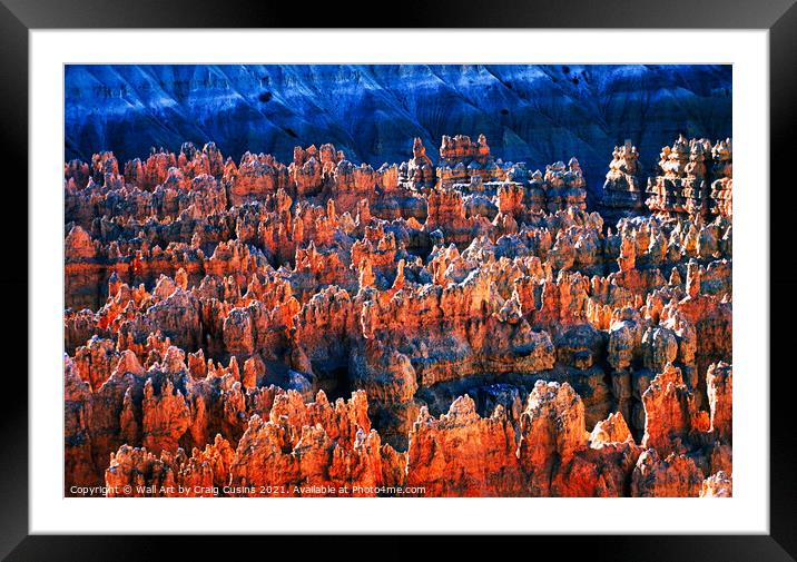 Orange and Blue Landscape Framed Mounted Print by Wall Art by Craig Cusins