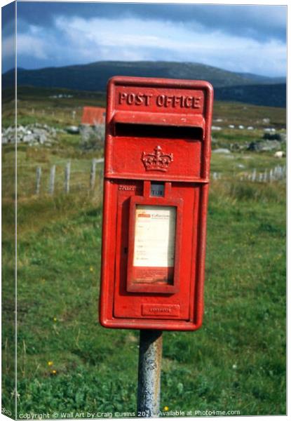 Hebridean Post Office Canvas Print by Wall Art by Craig Cusins