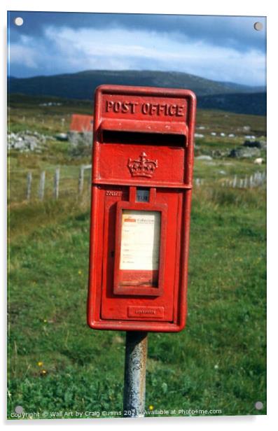 Hebridean Post Office Acrylic by Wall Art by Craig Cusins