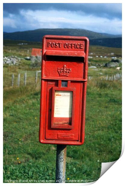 Hebridean Post Office Print by Wall Art by Craig Cusins