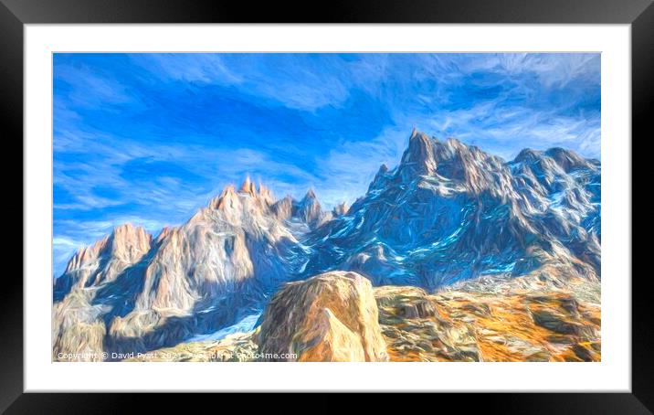 French Alps Art Panorama  Framed Mounted Print by David Pyatt