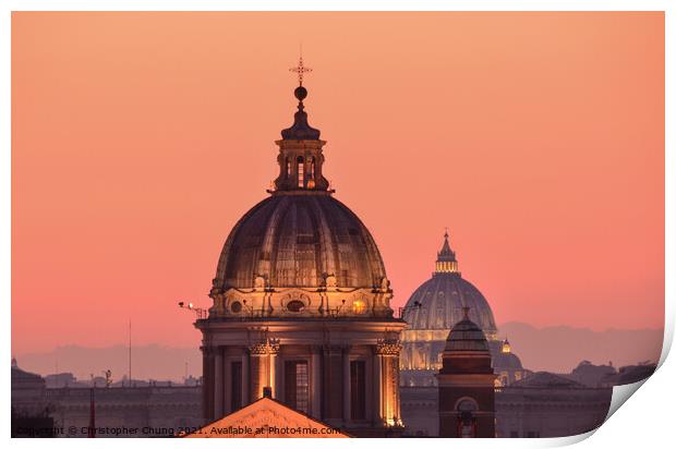 Rome's evening horizon  Print by Chris Chung