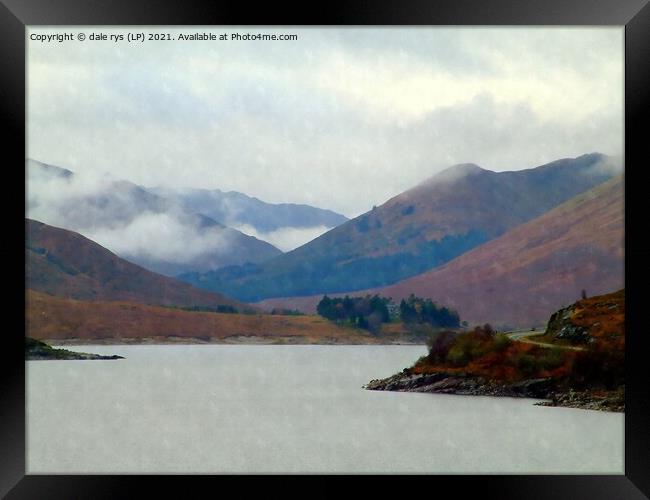 loch cluanie Framed Print by dale rys (LP)