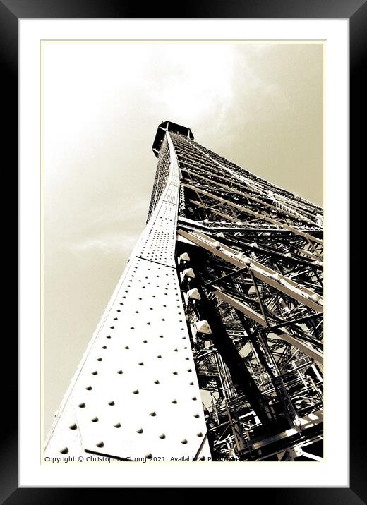 Abstract Eiffel  Framed Mounted Print by Chris Chung