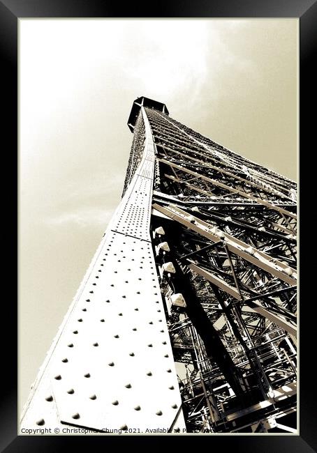 Abstract Eiffel  Framed Print by Chris Chung