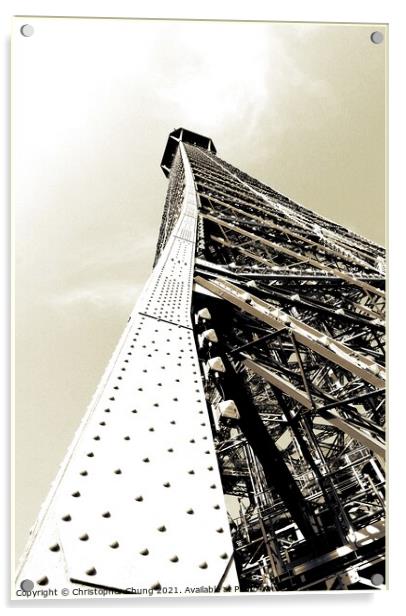 Abstract Eiffel  Acrylic by Chris Chung