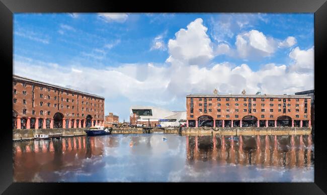 Albert Dock panorama Framed Print by Jason Wells