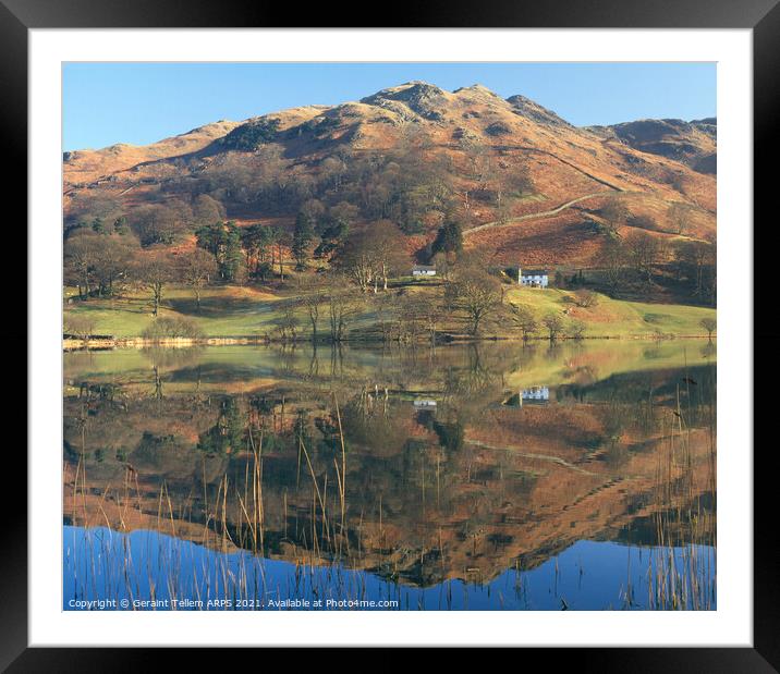 Loughrigg Tarn, Lake District, Cumbria, UK Framed Mounted Print by Geraint Tellem ARPS