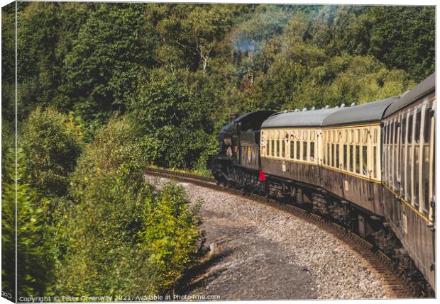 GWR Steam Train Paignton, Devon England Canvas Print by Peter Greenway