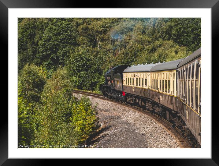GWR Steam Train Paignton, Devon England Framed Mounted Print by Peter Greenway