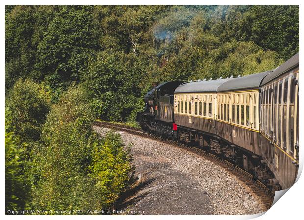 GWR Steam Train Paignton, Devon England Print by Peter Greenway