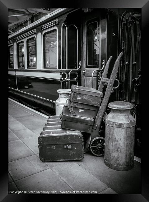 Quainton Railway Station Nostalgia Framed Print by Peter Greenway