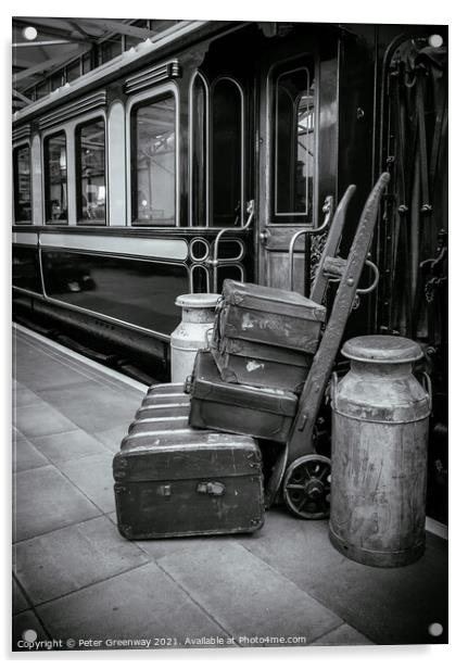 Quainton Railway Station Nostalgia Acrylic by Peter Greenway