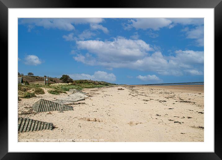 Alnmouth Beach Northumberland  Framed Mounted Print by Holly Burgess