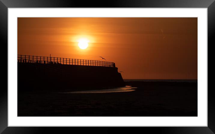 Orange Sky & Sun  Framed Mounted Print by Chris Chung