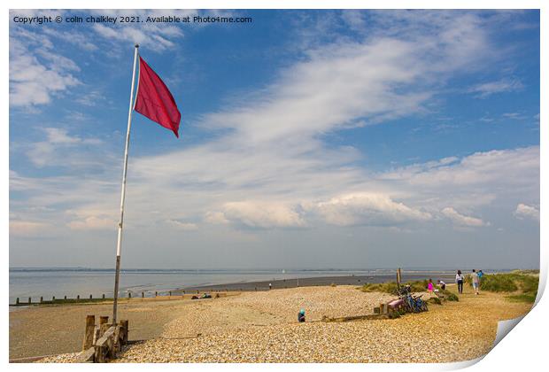 West Wittering Beach Print by colin chalkley