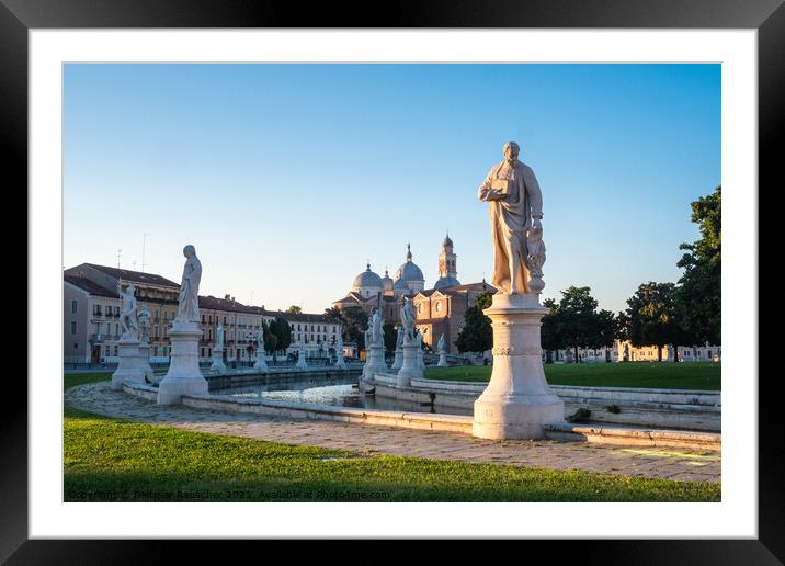 Prato della Valle Main Square in Padua, Italy at Sunrise in the  Framed Mounted Print by Dietmar Rauscher