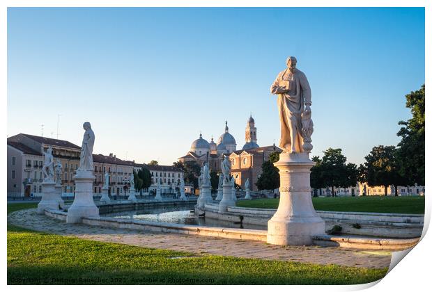 Prato della Valle Main Square in Padua, Italy at Sunrise in the  Print by Dietmar Rauscher