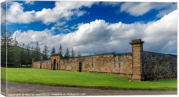 New gaol, Hamilton, Norfolk Island Canvas Print by Paul W. Kerr