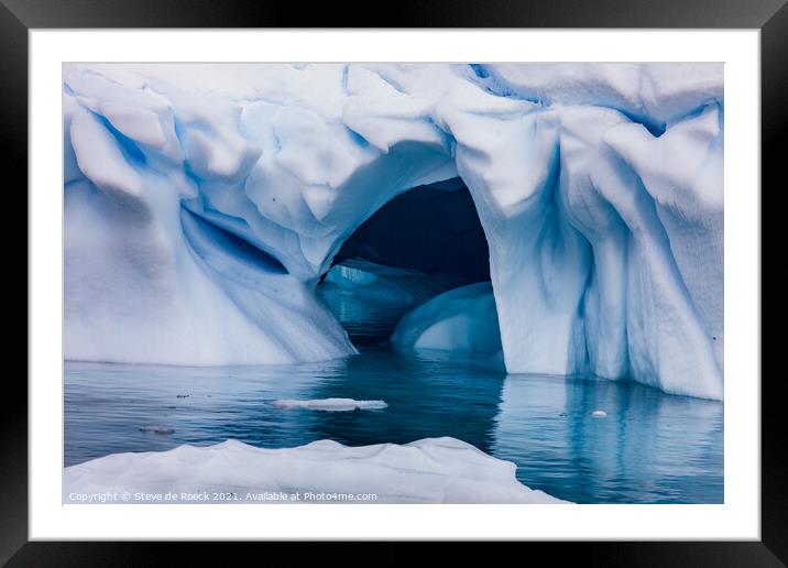Ice Tunnel Framed Mounted Print by Steve de Roeck