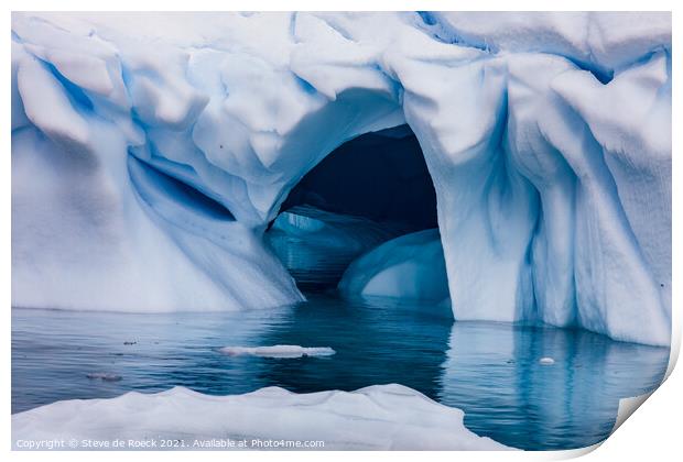 Ice Tunnel Print by Steve de Roeck