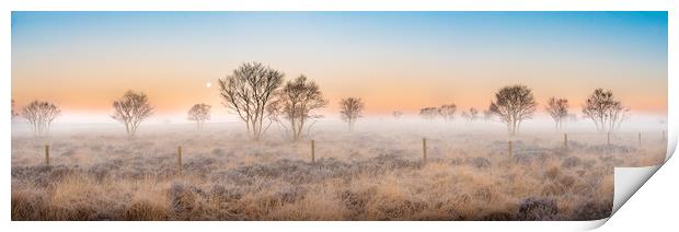 Staffordshire moorland dawn Print by Michael Newton