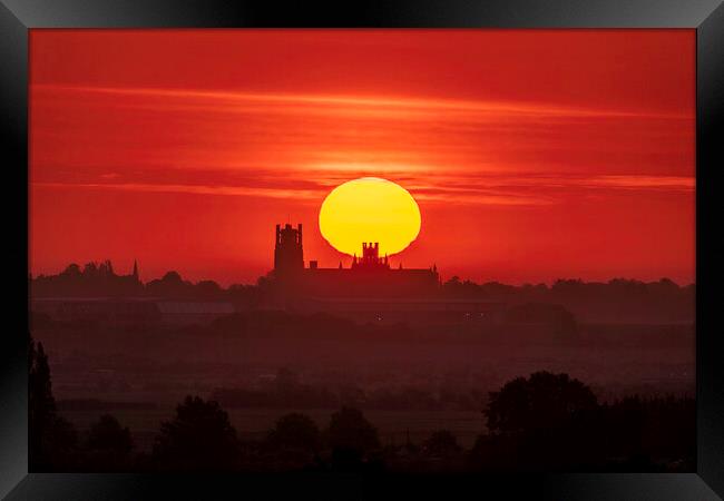 Dawn over Ely Cathedral, 28th May 2021 Framed Print by Andrew Sharpe