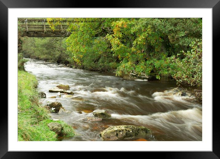 STONE RAPID Framed Mounted Print by andrew saxton