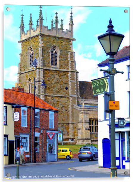 Alford village in Linconshire Acrylic by john hill