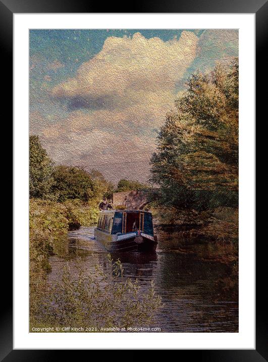 Dappled days aboard Framed Mounted Print by Cliff Kinch