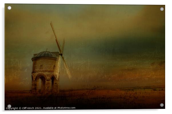 Chesterton windmill Warwickshire Acrylic by Cliff Kinch