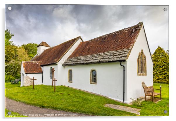 All Saints Church, Chalbury Acrylic by Jim Monk