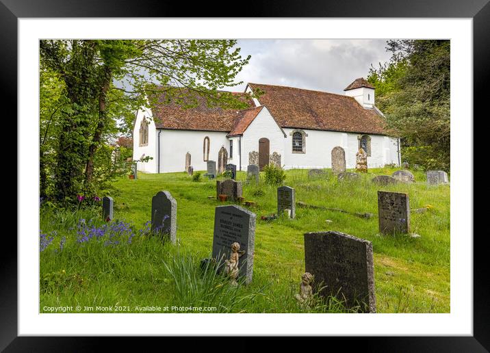 All Saints Church in Chalbury, Dorset Framed Mounted Print by Jim Monk