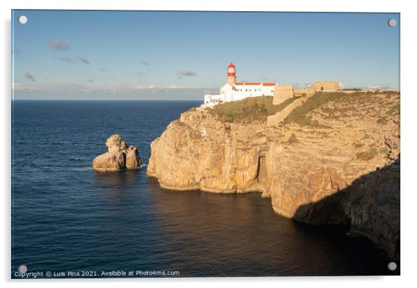 Farol do Cabo de Sao Vicente Lighthouse in Sagres, Portugal Acrylic by Luis Pina