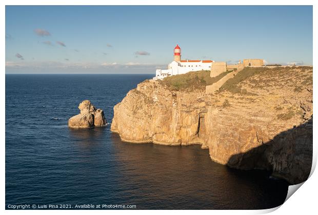 Farol do Cabo de Sao Vicente Lighthouse in Sagres, Portugal Print by Luis Pina